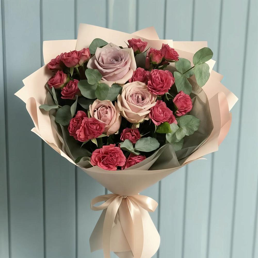 Букет цветов из: Гвоздики и Розы в Березовом