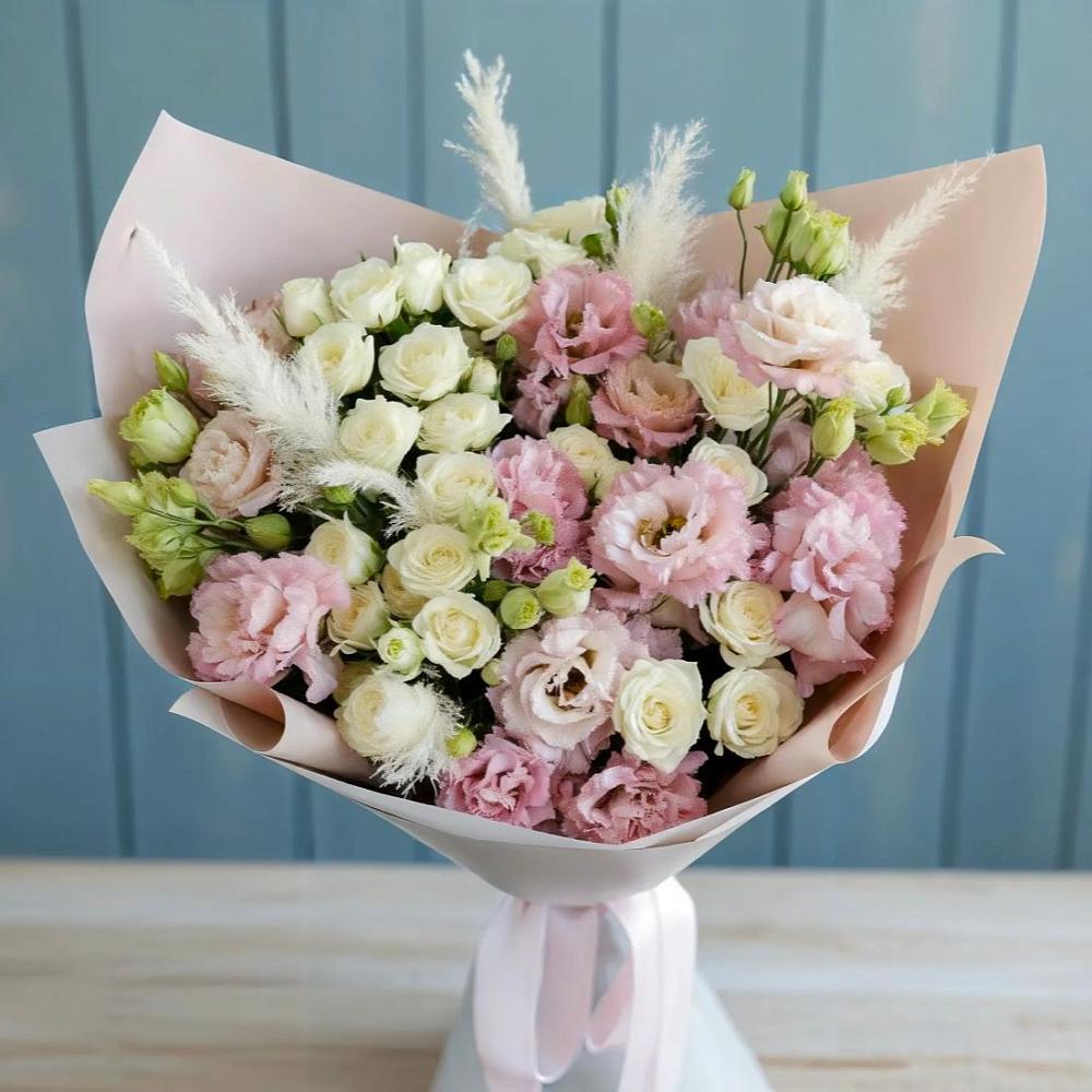 Букет цветов из: Альстромерии и Розы в Березовом