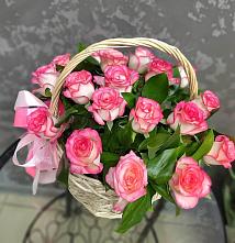 Цветочная композиция из Розы в корзине в Березовом