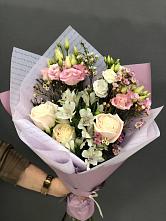 Букет цветов из:  Альстромерии, Розы и Лизиантусы #REPLACE_PRED# Березовом
