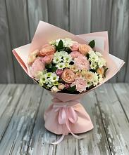 Букет цветов из:  Гвоздики, Розы и Хризантемы в Березовом
