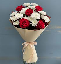 Букет цветов из:  Розы и Хризантемы в Березовом