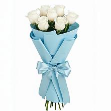 Букет 7 белых роз Проуд в Березовом