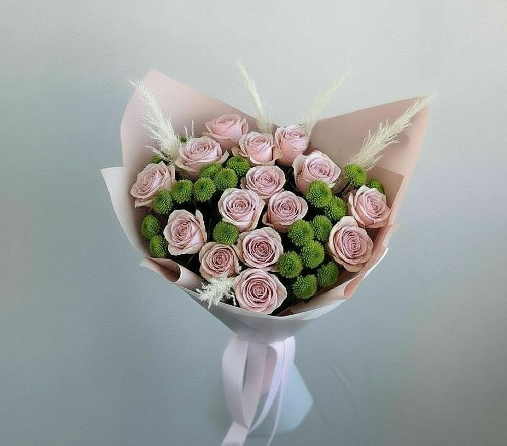 Букет цветов из: Розы и Хризантемы в Березовом