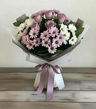 Букет цветов из:  Хризантемы и Розы в Березовом