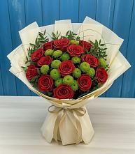 Букет цветов из:  Розы и Хризантемы в Березовом