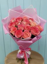 Букет 15 Розовых роз Равель в Березовом