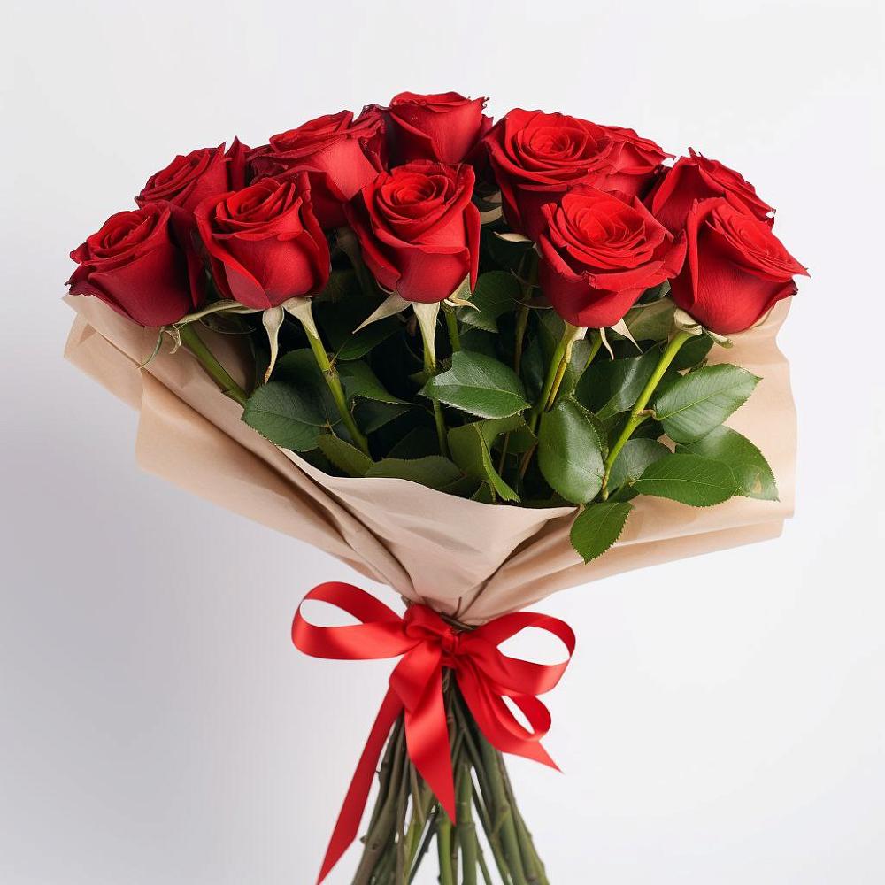 Букет 11 Красных роз Эдлесс Лав в Березовом